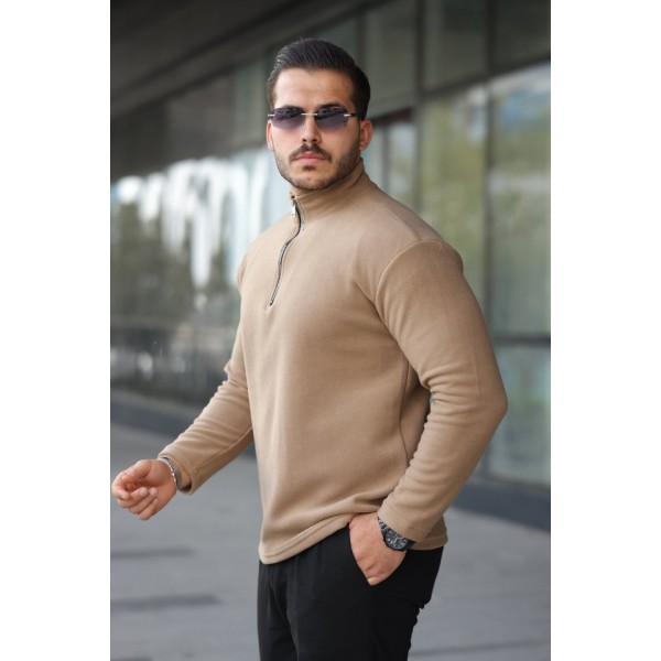 Erkek Zip Yaka Polar Sweat