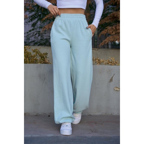 Düz Lastikli Eşofman - Mint Yeşili