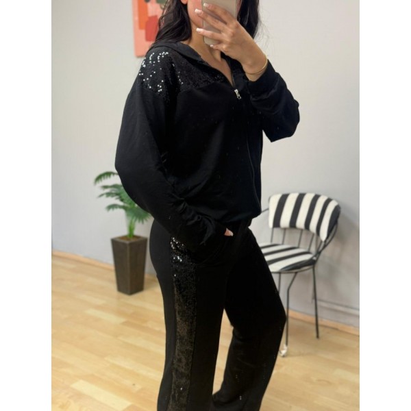 Kadın Iki Iplik Kumaş Pul Ve Fermuar Detaylı Ikili Takım