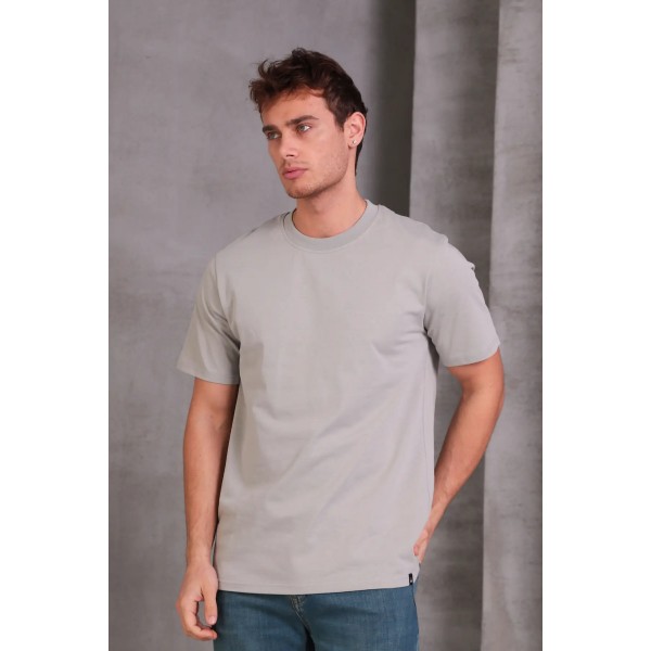 Erkek Relax Fit Bisiklet Yaka %100 Pamuk Rahat Kesim Basic Tişört