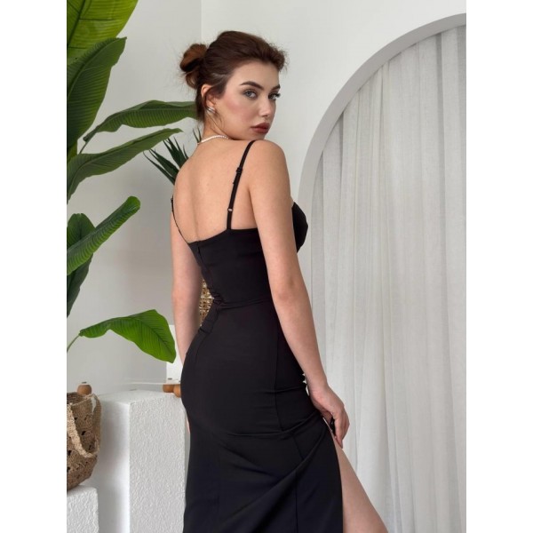 Stor Gül Detaylı Elbise