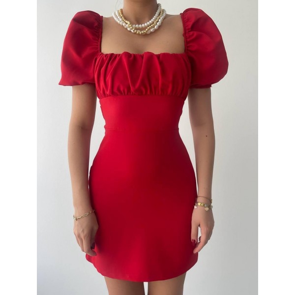 Hessen Sırt Dekolteli Elbise