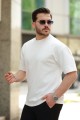 Erkek Basic Oversize Double Face Kumaş Kısa Kollu Tshirt