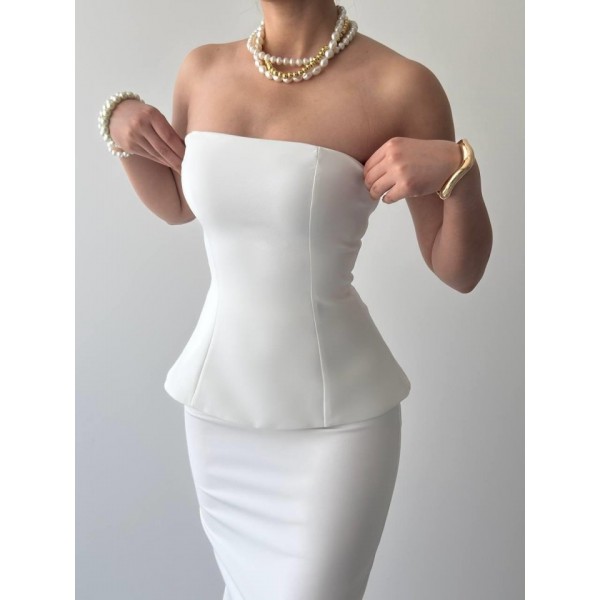 Spas Straplez Elbise