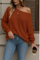 Kadın Uzun Kollu Tek Omuzu Açık Triko Bluz