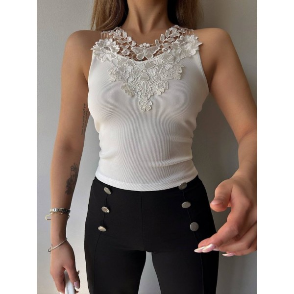 Kadın Ottoman Kumaş Dantel Detaylı Bluz