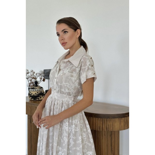 Bej Gömlek Ve Etek Takım