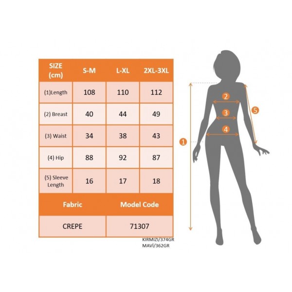 Kadın Kısa Kollu V Yakalı önden Pileli Midi Janjan Krep Elbise