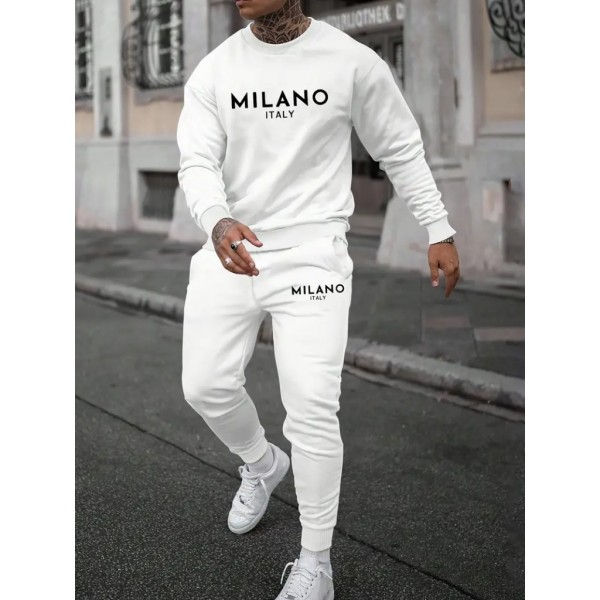 Erkek Uzun Kollu Baskı Detaylı Iki Iplik Takım