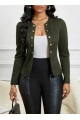 Kadın Uzun Kollu önü Açık Düğmeli Kısa Süet Ceket