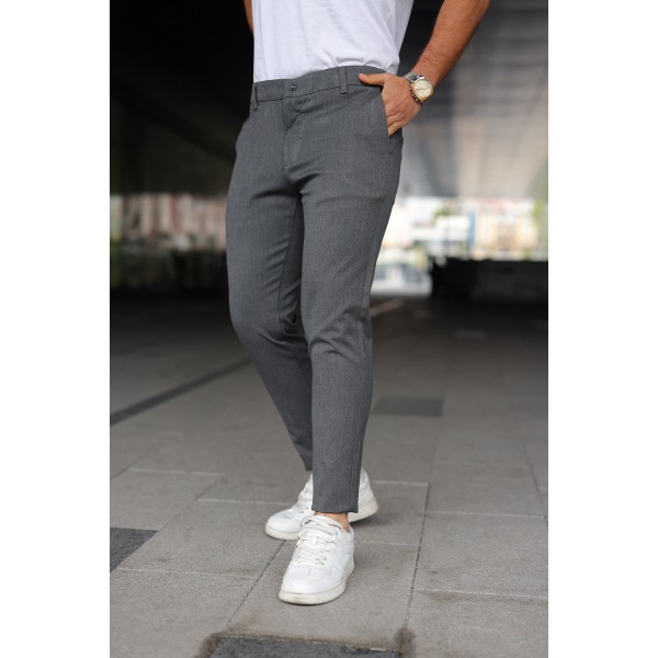 Erkek Slim Fit Likralı Gabardin Pantolon