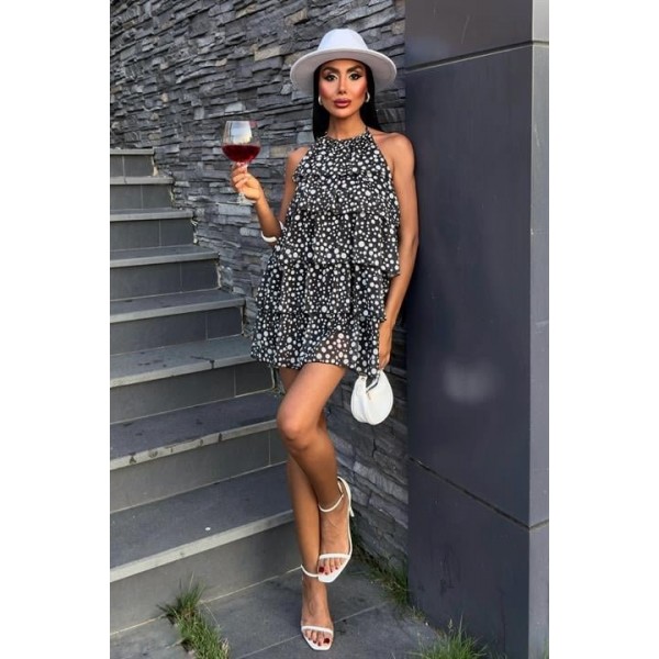 Fırfırlı Şifon Elbise 2905-08