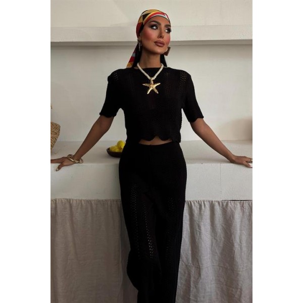 Triko Bluz Pantolon İkili Takım 10084-025