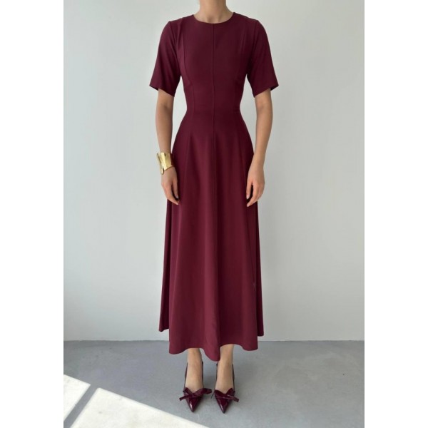 Wera Pliseli Midi Elbise