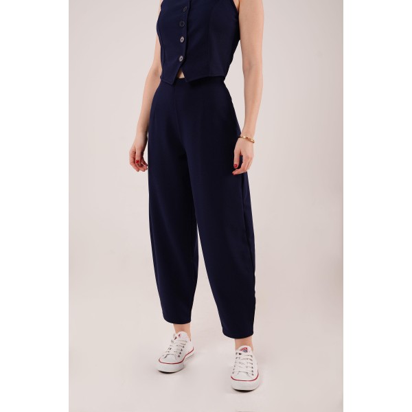 Havuç Kesim Lacivert Pantolon