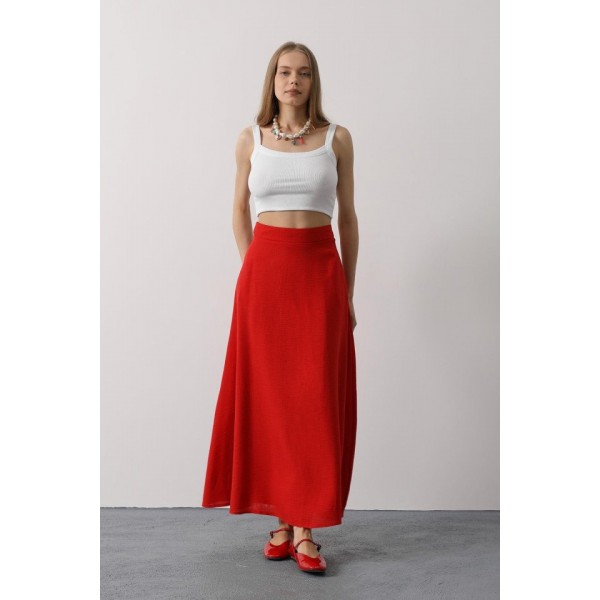 Keten Etek - Kırmızı