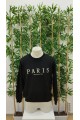 Erkek Uzun Kollu Bisiklet Yaka Paris Yazılı Iki Iplik Sweat
