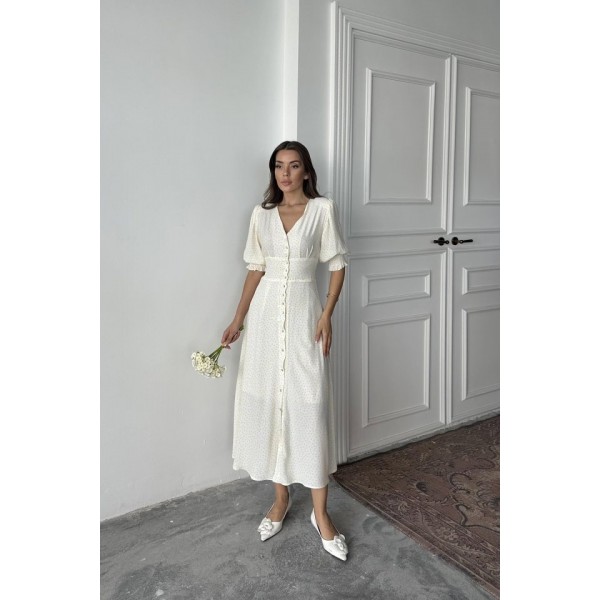 Sarı Arka Ve Bel Ucu Gipeli Elbise