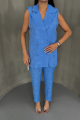 JAKAR KUMAŞ YELEK - PANTOLON TAKIM - Mavi