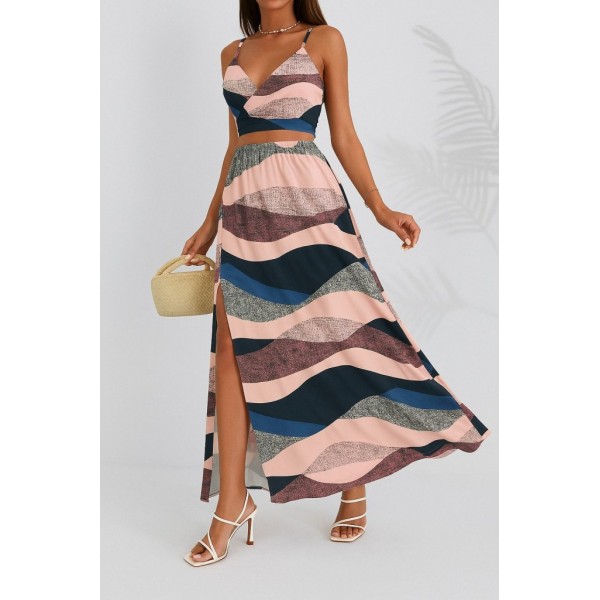 Kadın Kolsuz Askılı Crop Ikili Süprem Takım