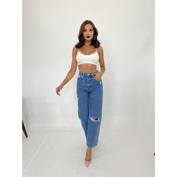 6288 KOT PANTOLON-MAVİ