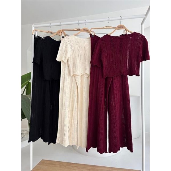 Triko Bluz Pantolon İkili Takım 10084-025