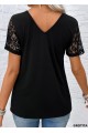 Kadın Kısa Kollu V Yakalı önden Düğmeli Viskon Bluz