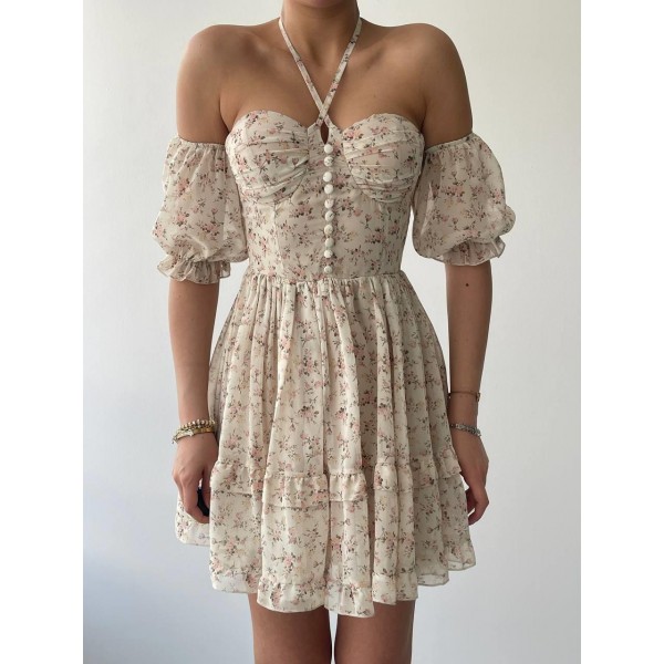 Hans Boyundan Bağlamalı Elbise