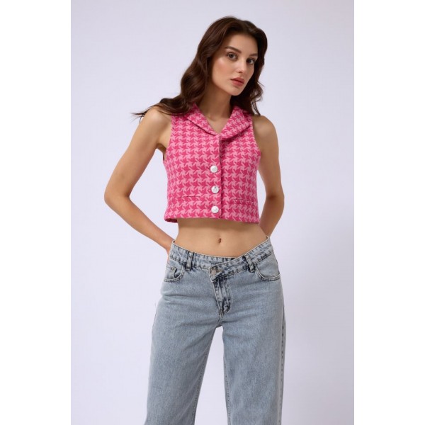 Kazayağı Crop Yelek