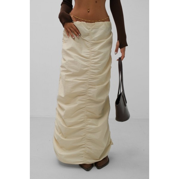 Büzgü Detay Maxi Etek