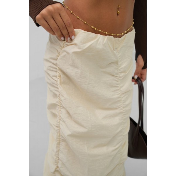 Büzgü Detay Maxi Etek