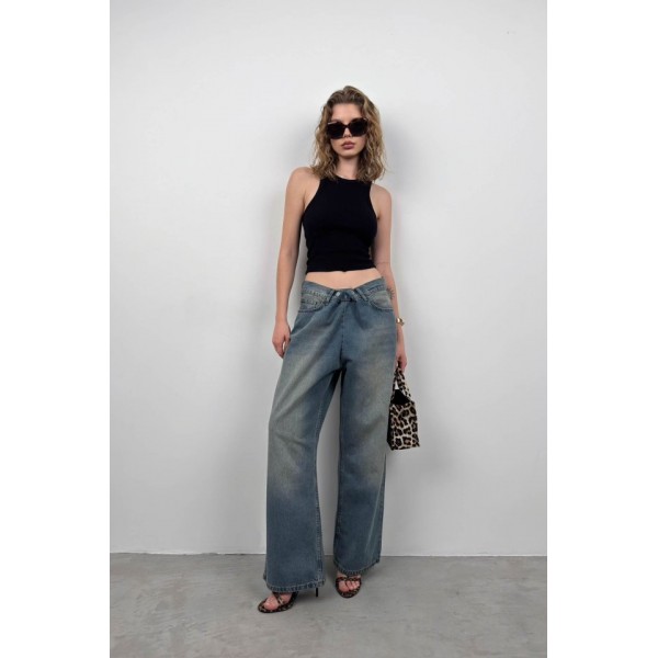 Halter Yaka Kolsuz Bluz