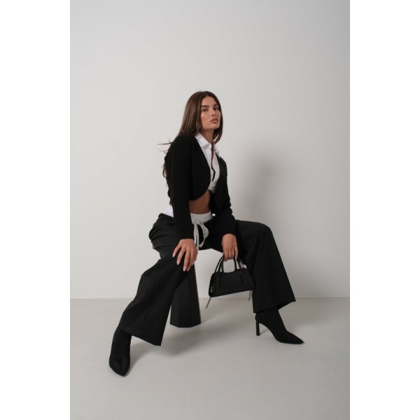 Biyeli Crop Triko Hırka