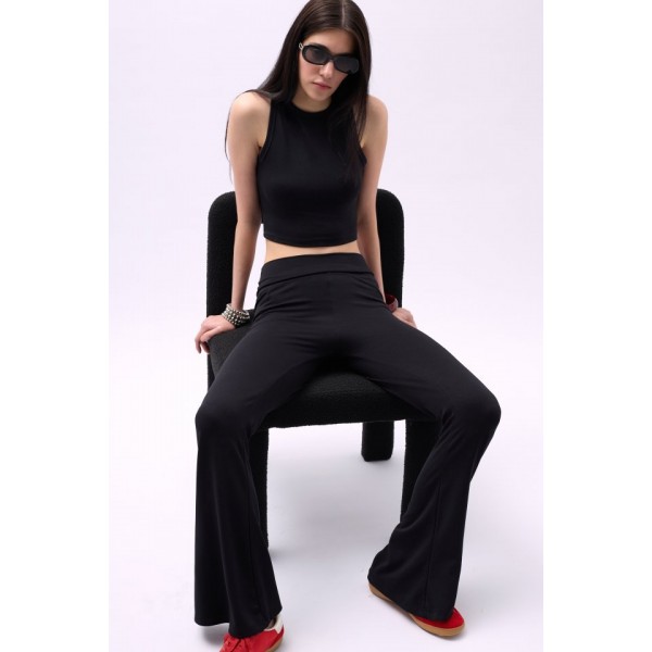 İspanyol Paça Yüksek Bel Tayt