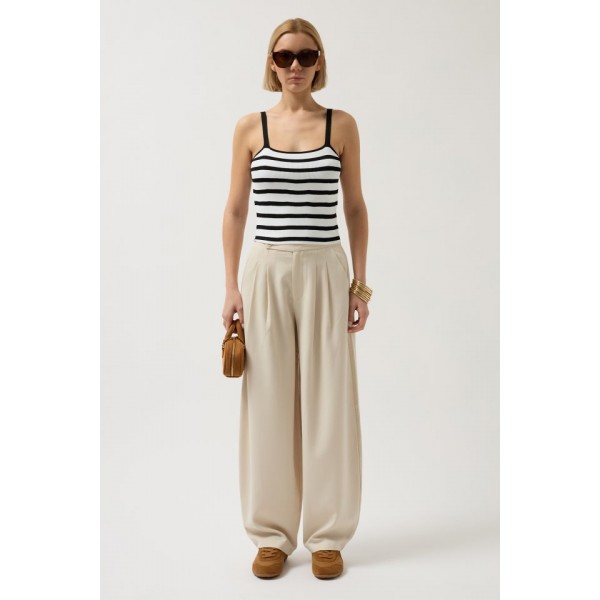 Çizgili Askılı Bluz