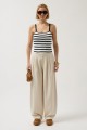 Çizgili Askılı Bluz