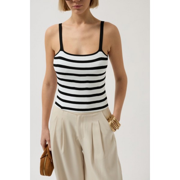 Çizgili Askılı Bluz