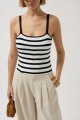 Çizgili Askılı Bluz
