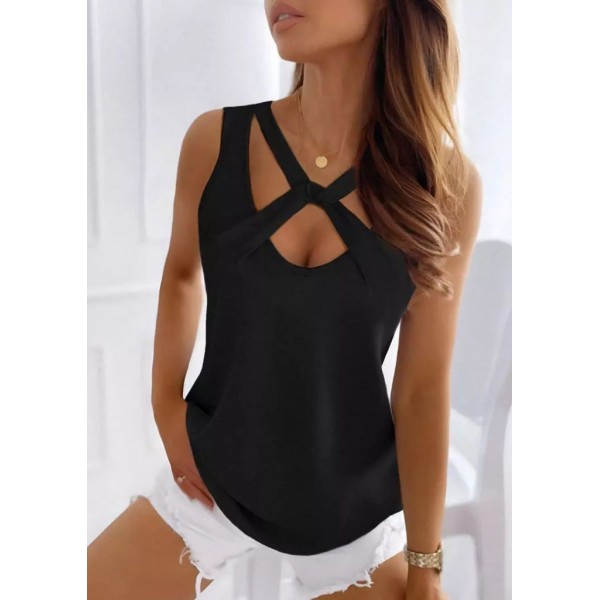 Kadın önden çapraz Detay Askılı Viskon Bluz