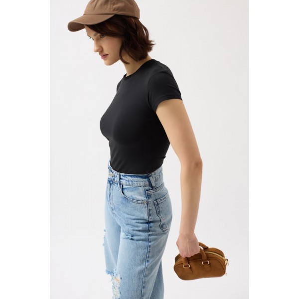 Likralı Basic T-Shirt