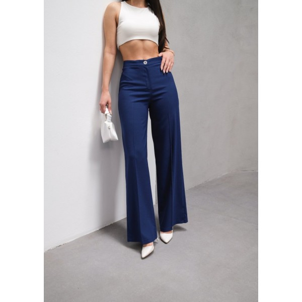Yüksek Bel Straight Fit Palazzo Pantolon