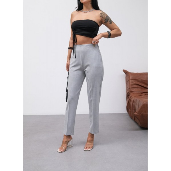 Dekorati̇f Düğmeli̇ Arka Bel Lasti̇kli̇ Pantolon