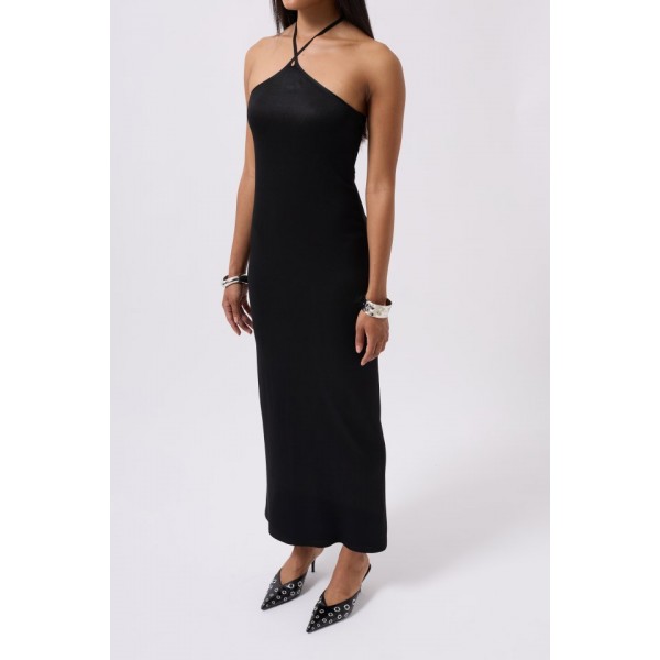 Çapraz Askılı Maxi Elbise
