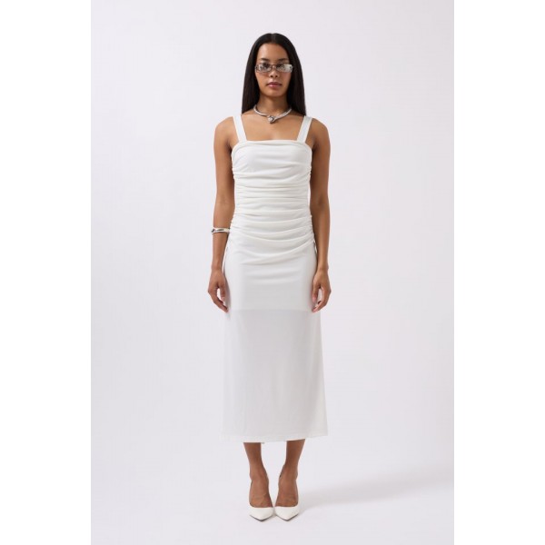 Yırtmaç Detay Sırt Dekolte Elbise