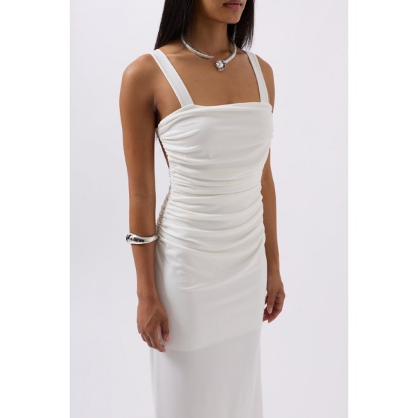 Yırtmaç Detay Sırt Dekolte Elbise