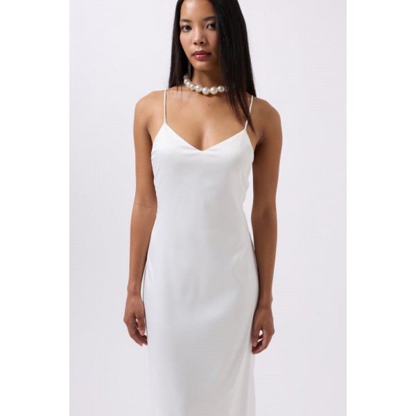 Saten İnce Asklı Elbise