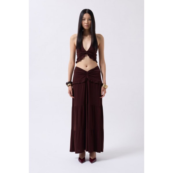 Düğüm Detay Fırfırlı Crop