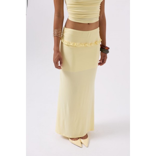 Katlama Bel Detay Maxi Etek
