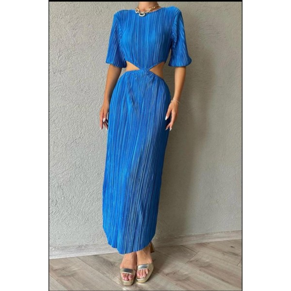 Mavi Piliseli Elbise