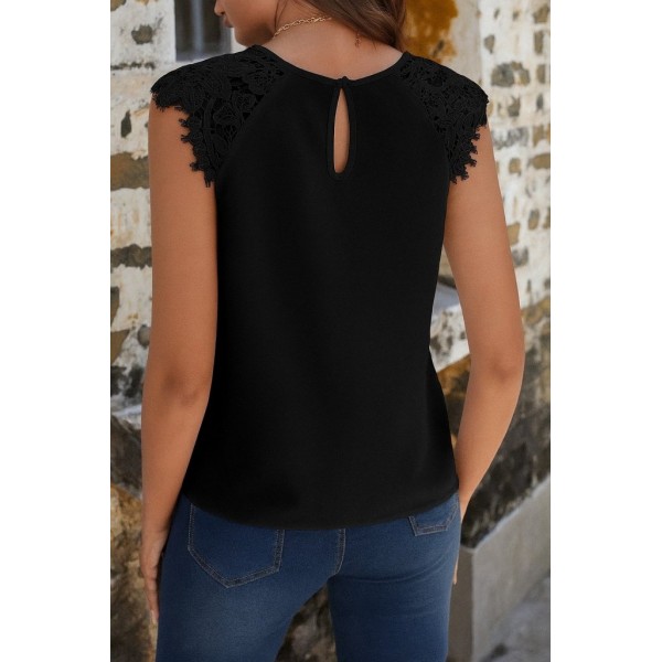 Kadın Kısa Kollu Bisiklet Yaka Ithal Krep Bluz